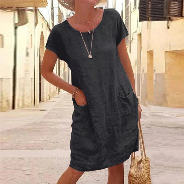 Mona | Casual Linen and Cotton Dress