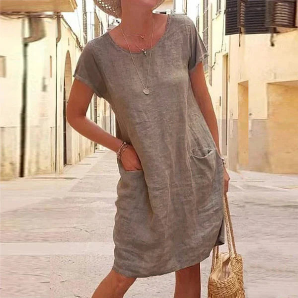 Mona | Casual Linen and Cotton Dress