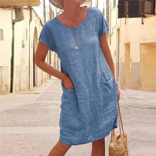 Mona | Casual Linen and Cotton Dress