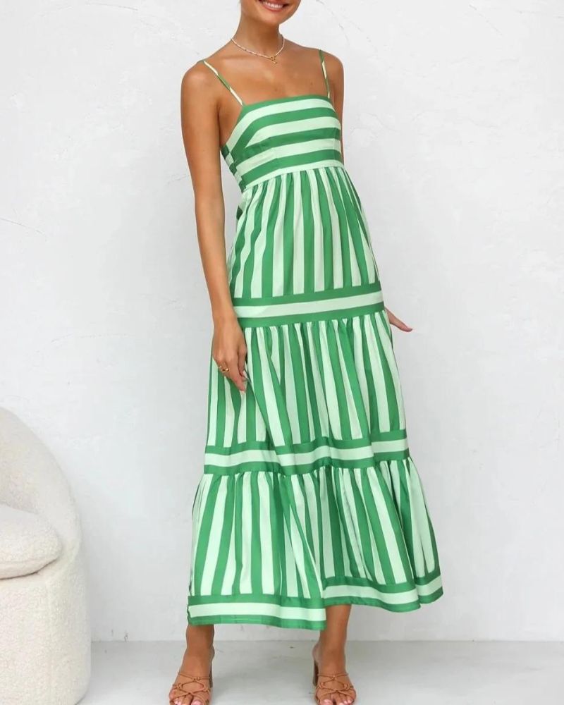 Luna - Candy Stripe Maxi Dress