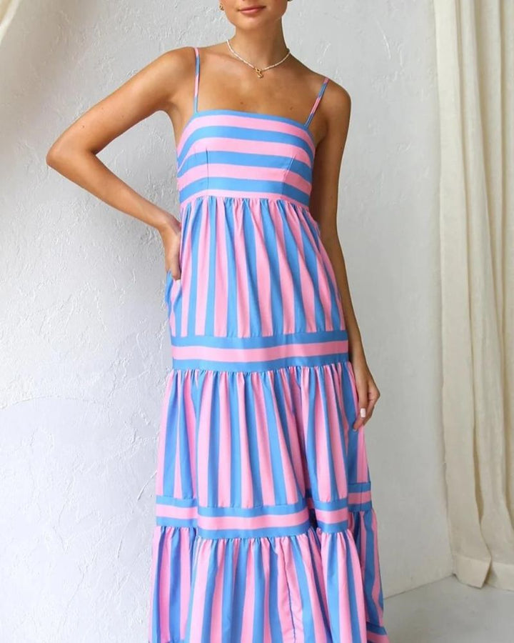 Luna - Candy Stripe Maxi Dress