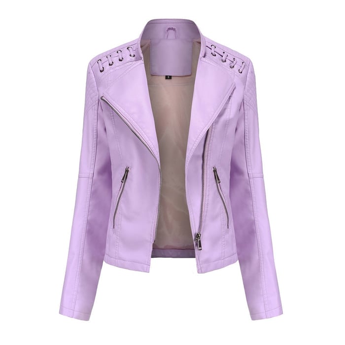 Cindy - Washed Lambskin Leather Jacket