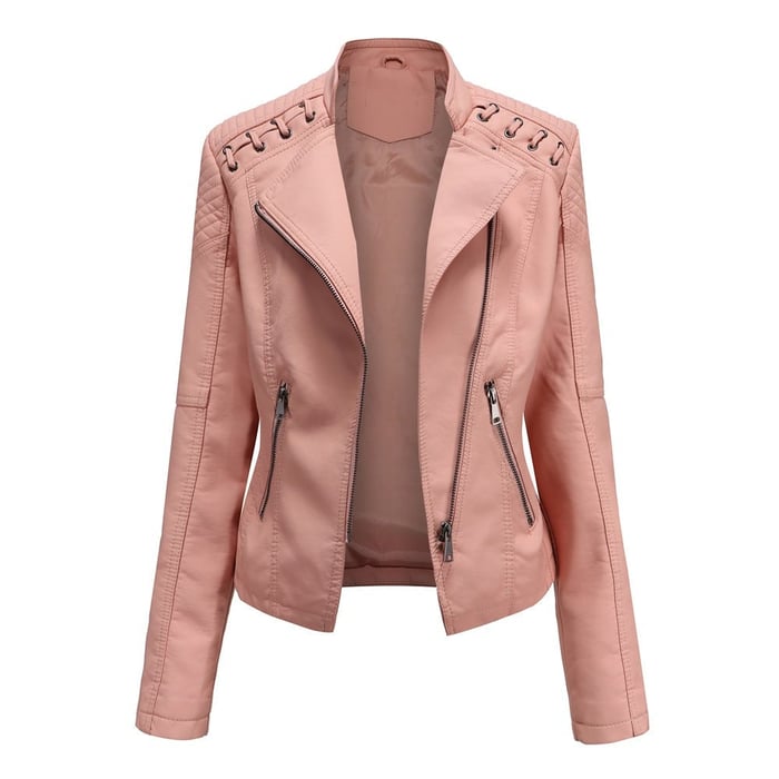 Cindy - Washed Lambskin Leather Jacket