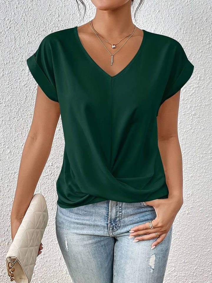 Fiore - Top in organic cotton with short sleeves