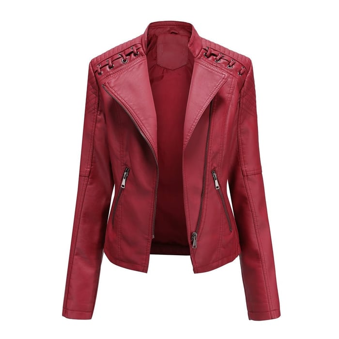 Cindy - Washed Lambskin Leather Jacket