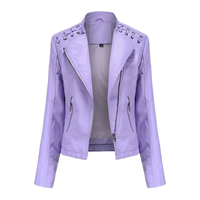 Cindy - Washed Lambskin Leather Jacket