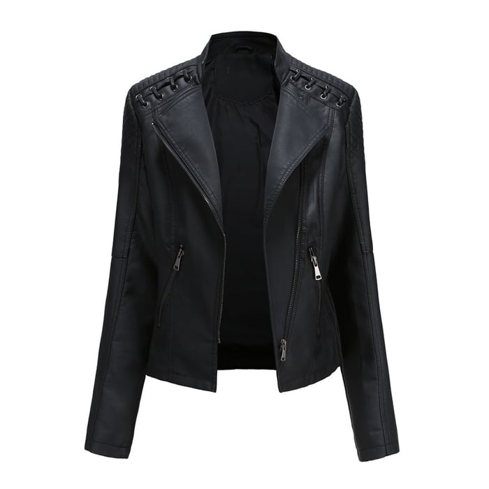 Cindy - Washed Lambskin Leather Jacket