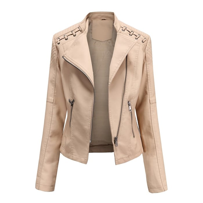 Cindy - Washed Lambskin Leather Jacket