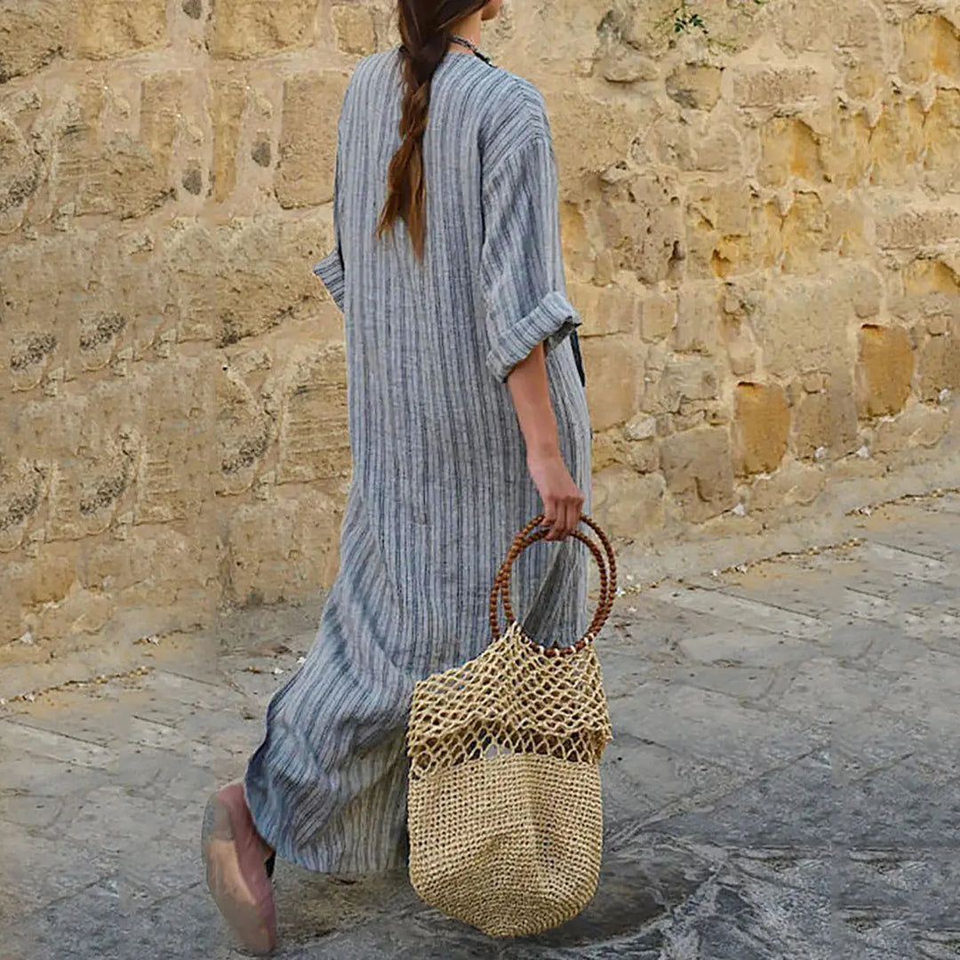 ELLA - STRIPED VINTAGE LONG DRESS