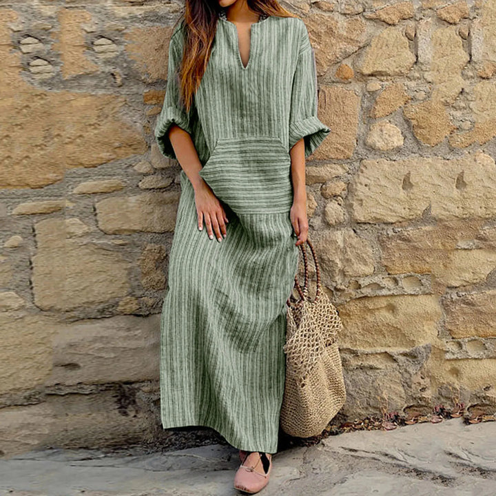 ELLA - STRIPED VINTAGE LONG DRESS