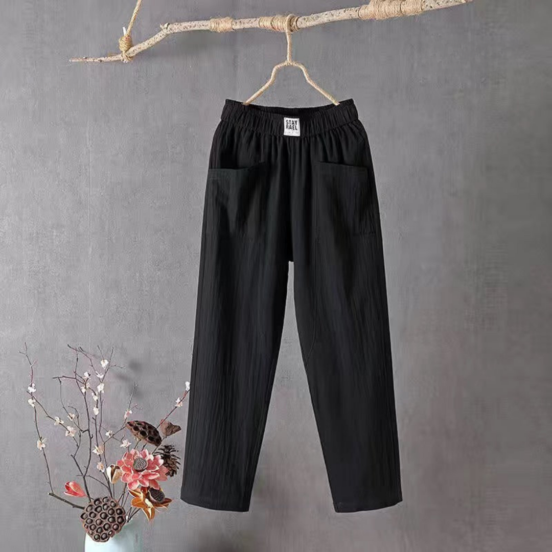 Bea | Comfortable Cotton Women's Pants 1+1 FREE