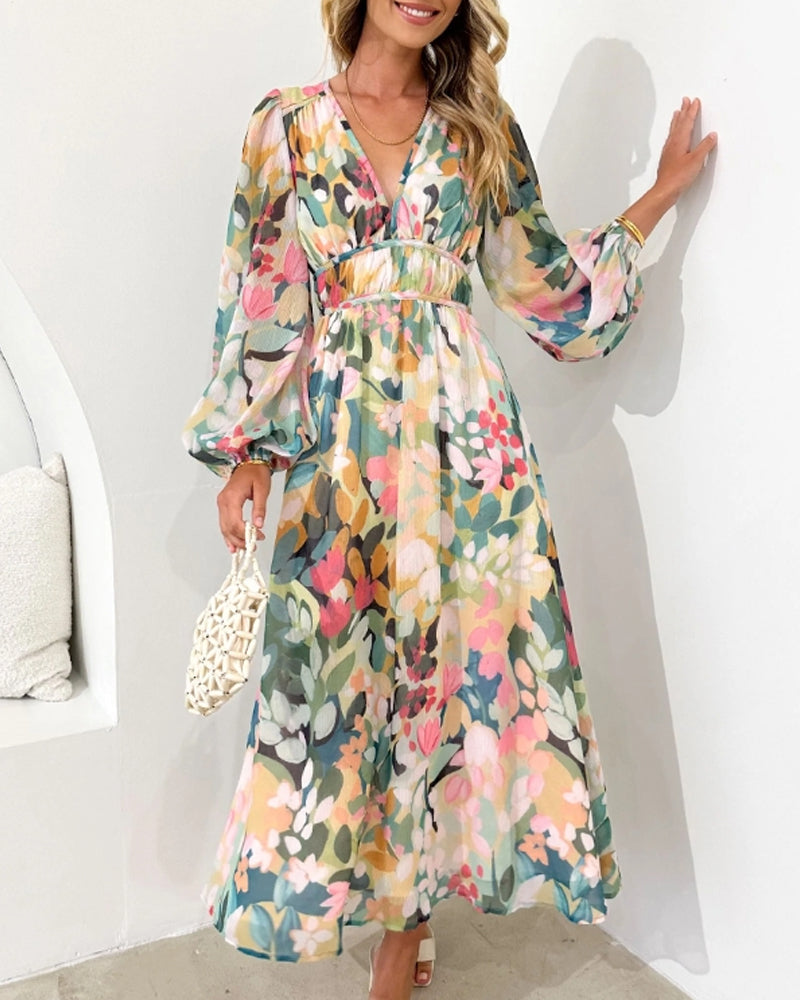 Anne - Elegant Floral Dress