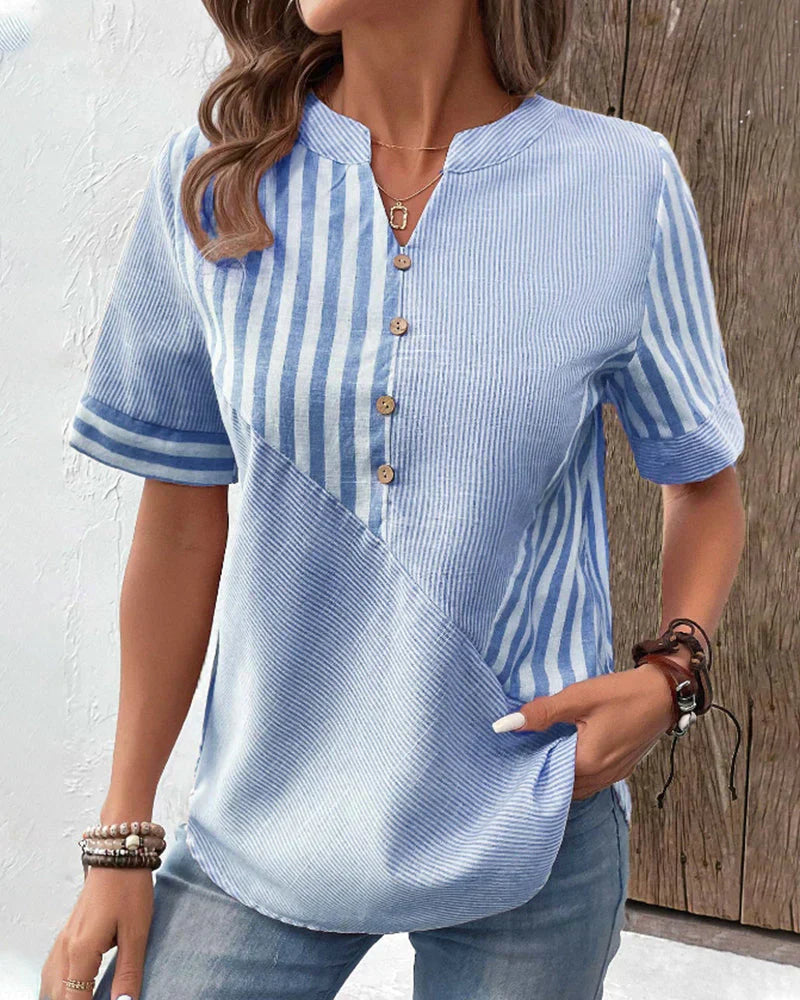 Kate | Elegant Striped Blouse