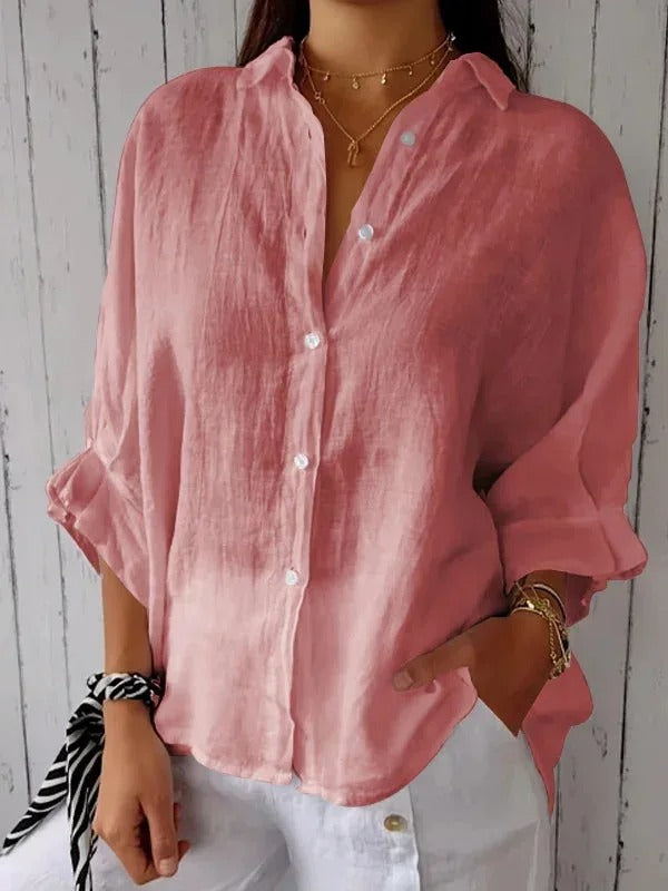 Elizabeth | Casual Cotton and Linen Shirt