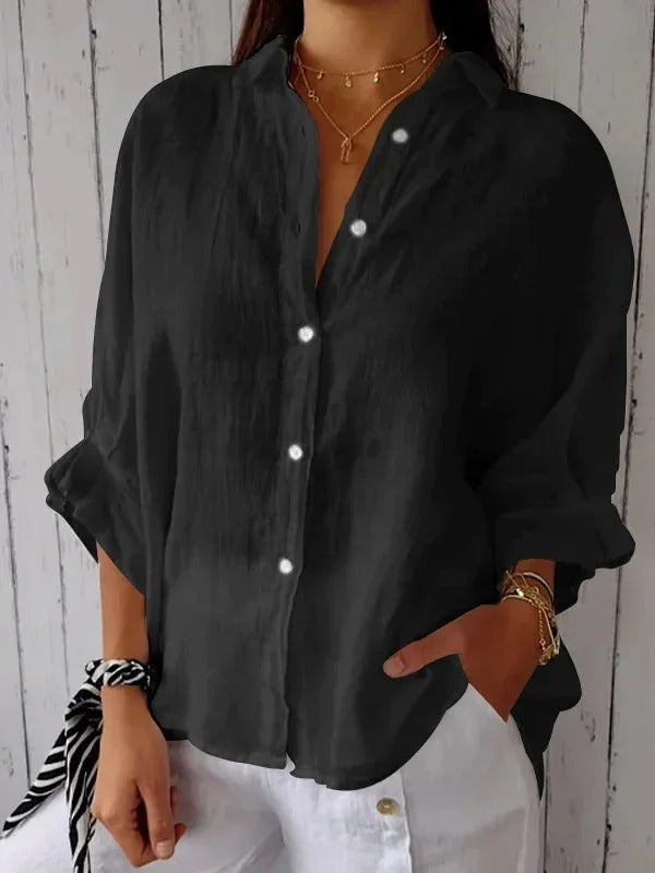 Elizabeth | Casual Cotton and Linen Shirt